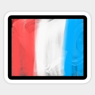 red, white and blue Sticker